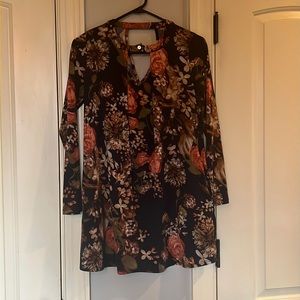 Keyhole Floral Minidress small